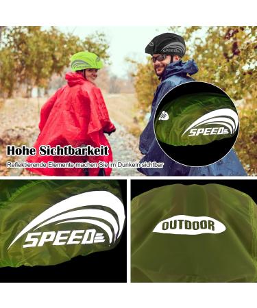 KKVOGMLE Reflective Waterproof Helmet Cover - 2-Piece Rain Protection for Bicycle Helmets | Durable and Reflective Riding Helmet Coating - Buy Online on SooperMarket.com