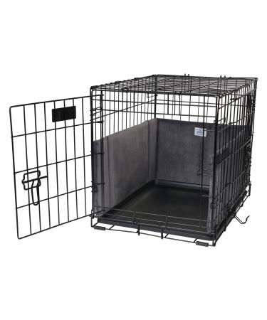 Pet Dreams Dog Crate Bumper - for Single Door and Double Door Dog Crate, Eco Friendly Bumper Pads for Wire Dog Crate, for Paw, Collar, Dog Tail Protector 18" Graphite Grey