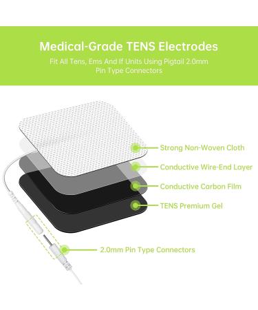 30-Pack TENS Unit Replacement Pads Set with Holder - Compatible with AUVON TENS 7000 EMS Machine - Reusable, Self-Adhesive Electrodes in Multiple Sizes (Latex-Free) - Buy Online on SooperMarket.com