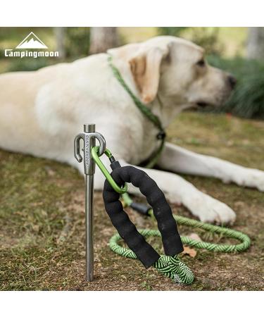 Campingmoon Dog Tie Out Stake 360 Swivel Heavy Duty Strongest Dog Anchor Spike for Tie-Out Cable Chain in Yard or Camping - Buy Online on SooperMarket.com