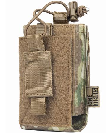 OneTigris Radio Holster for BaoFeng UV-5R BF-F8HP Nylon MOLLE Pouch for Walkie Talkie Rifle Mag Multicam 1