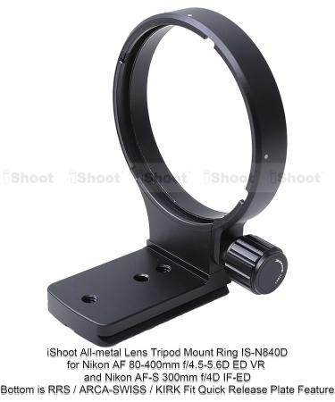 iShoot Lens Support Collar for Nikon AF 80-400mm & 300mm - Quick Release Plate Included - Buy Online on SooperMarket.com