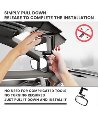 360 Rotatable Car Mirror Baby Rear View for Rear Seat Safety (12.9 * 6.5cm) - Buy Online on SooperMarket.com