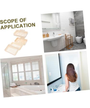 Anneome Soap Box House Draining Dish -mounted Soap Dishes Bathroom Decor Soap Holder for Shower Soap Stand Plastic Soap Dispenser Desk Topper Kitchen Double Layer White Drainer Rack Abs - Buy Online on SooperMarket.com