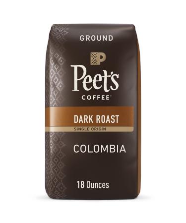 Peet's Coffee, Dark Roast Ground Coffee - Single Origin Colombia 18 Ounce Bag