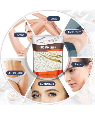 500g Professional Hard Wax Beads for Painless Hair Removal - Full Body, Face, Bikini Line (Pearl) - Buy Online on SooperMarket.com