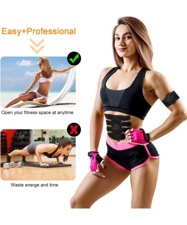 SPORTLIMIT Abdominal Muscle Toner | Portable Fitness Equipment for Abs, Arms, and Legs | Home & Office Workout | 10 Free Gel Pads | Abs Stimulator for Men and Women - Buy Online on SooperMarket.com