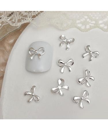 3D Metal Embellishments 20pcs Bowknot Decorations For Individual Styles 03 White K - Buy Online on SooperMarket.com