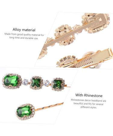 Gogogmee 1 Crystal Pearl Hair Clip Diamond Hair Clips Green Rhinestones Green Rhinestone Hair Barrettes Bridal Hair Accessories Bobby Hair Barrette Wedding Hair Clips Rhinestone Clips Alloy - Buy Online on SooperMarket.com