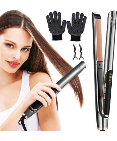 Professional Women's Hair Straighteners Layhou Straightening and Curling 2 in 1 Ceramic Plate Hair Straighteners Adjustable Temperature LCD Display Straightening Styling Tool for Long and Short Hair - Buy Online on SooperMarket.com