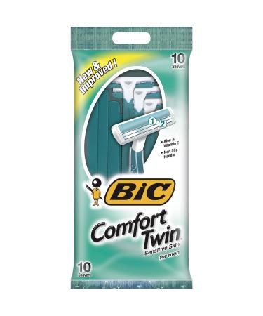 Bic Comfort Twin Sensitive Skin 10 Shavers Green package