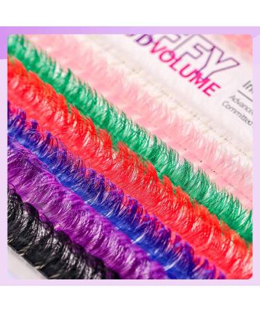Uranian Colored Lashes Clusters - 280pcs DIY Eyelash Extensions 14mm & 16mm D Curl for Dramatic Looks - Ship Worldwide - Buy Online on SooperMarket.com
