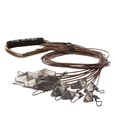 Rig'Em Right Waterfowl Pre-Rigged Xtreme Coated Tangle Free Cable Decoy Anchors for Duck Hunting 54" with 6-oz Weights