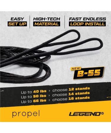 Legend Recurve Bow String - Dacron Replacement | Archery Equipment for Traditional Bow | AMO 48-66in | 12-14-16 Strands | 10-40 lbs Draw Weight - Buy Online on SooperMarket.com