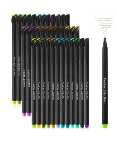 36 Colors Journal Planner Pens  Colored Fine Point Markers Drawing Pens Porous Fineliner Pen for Writing Note Taking Calendar Agenda Coloring - Art School Office Supplies