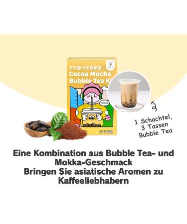Tokimeki Cocoa Mocha Bubble Tea Kit 255g - Easy Home Preparation Enjoy Hot or Cold Perfect for Relaxation & Parties - Buy Online on SooperMarket.com