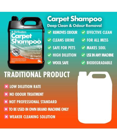 Dirtbusters 5L Carpet Cleaner Shampoo Solution - Stain Remover & Odor Treatment - Orange Fresh Scent - Buy Online on SooperMarket.com
