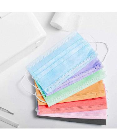 3-Ply Face Mask with Earloop (70 pcs, Multi-Color) - High-Quality Protection - Buy Online on SooperMarket.com