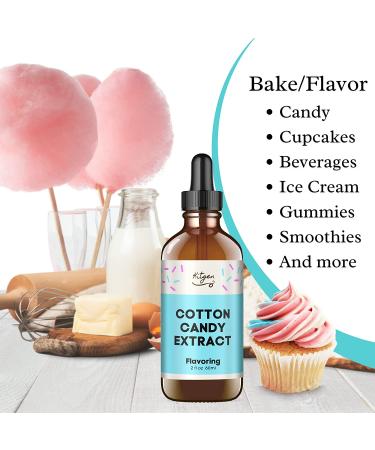 Cotton Candy Flavoring Extract for Baking - Flavor - Cake  Cookies  Beverages  Candy  Ice Cream and More - 2 oz 60 ml - Buy Online on SooperMarket.com
