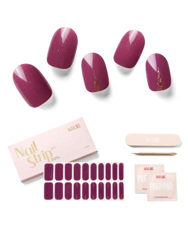 Nailog nail film self -adhesive 20PCs nail foils UV hardening long -lasting nail ticker for fingernails gel nail strip starter set gift for woman girlfriend mother's day gift Hourglass