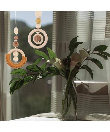 KESYOO 4Pcs Hanging Wooden Baby Toys Set for Play Gym and Teething - Baby Rattle Pendant Toy for Newborns - Light Brown - Buy Online on SooperMarket.com