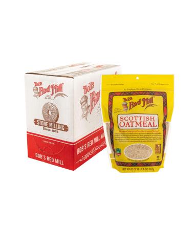 Bob's Red Mill Scottish Oatmeal, 20-ounce (Pack of 4) 1.25 Pound (Pack of 4) Resealable