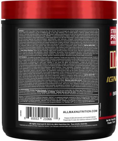 ALLMAX Nutrition - Impact Igniter Xtreme Pre Workout Powder - with Citrulline Malate Beta - Alanine Caffeine Taurine and Betaine anhydrous - Orange Krush - 360g - Buy Online on SooperMarket.com