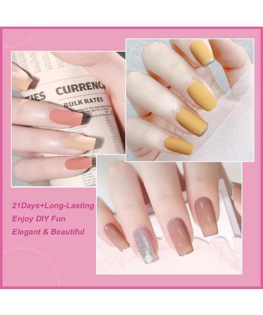 Saviland 5*15ml Dip Powder Liquid Set - Glossy & Matte 9Pcs Nail Dip Kit with Base & Top Coat - Valentine's Day Gift for Women - Home DIY Salon Manicure Tools - Buy Online on SooperMarket.com