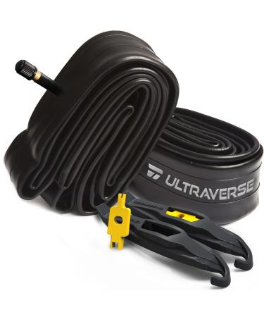 Ultraverse Bike Inner Tube for 24 X 1.75/1.95/2.10/2.125 inch Bicycle Tire Sizes with Schrader Valve - Rubber Tubes for Kids Mountain Bikes, Cruisers, Woman City Bikes  Set of 2