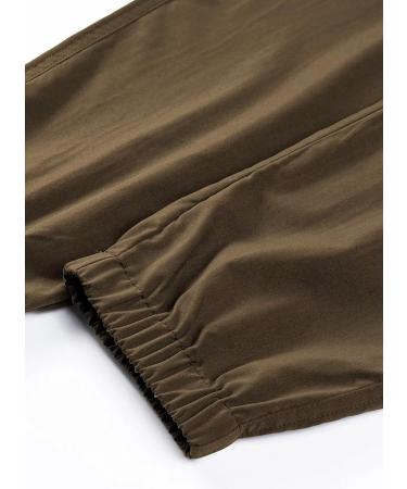 Elegancity Men's Cargo Trousers: Casual Jogger Work Pants with Drawstring, Regular Fit and Pockets (Sizes 38-46) - 32, Brown - Buy Online on SooperMarket.com