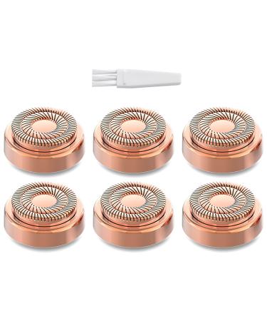 tuokiy Replacement Heads Facial Hair Removal Replacement Heads for Finishing Touch Flawless Shaver for Women 6 pack