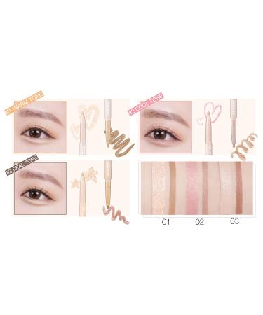 COLORGRAM Bottom-Eyelid Make Up Eye Shadow Liner - 3 Colors for AEGYO-SAL Maker | True Beauty K-Drama Makeup | Rich Cream Formula for Intense & Long-Lasting Color - Buy Online on SooperMarket.com
