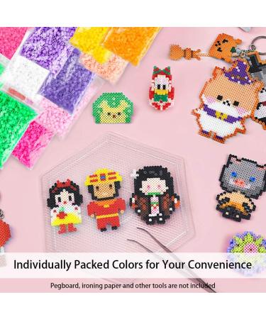 36000 Pcs Value Pack Fuse Beads: Bulk Assorted Multicolor Beads for Kids Crafts - 45 Colors with Ironing Paper - Buy Online on SooperMarket.com