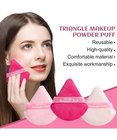 Shop BS-MALL Triangle Powder Puff - Soft Makeup Sponge Set for Loose Powder Body Powder & Foundation - Pack of 7 (A-Pink - Buy Online on SooperMarket.com