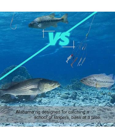 Giyofom Umbrella Rigs for Bass & Stripers Fishing | Freshwater Swimbait Bait Rig Set - Blue  - Buy Online on SooperMarket.com