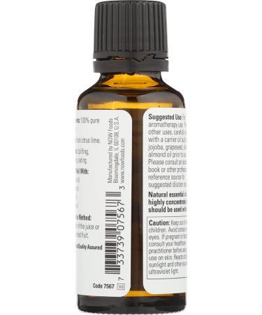 Now Foods Lime Essential Oil 1 fl oz - 100% Pure & Natural Aroma - Buy Online on SooperMarket.com