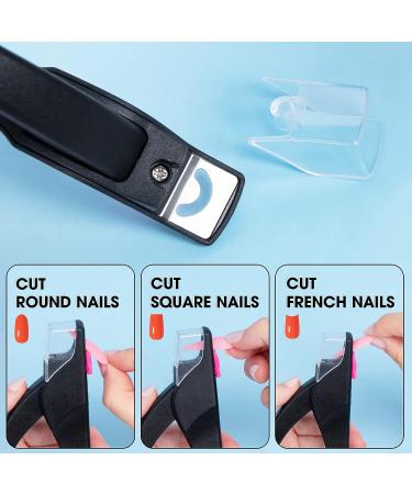AORAEM Adjustable Nail Clippers & File - False Nail Cutter Tool for Extensions - Home DIY Black - Buy Online on SooperMarket.com