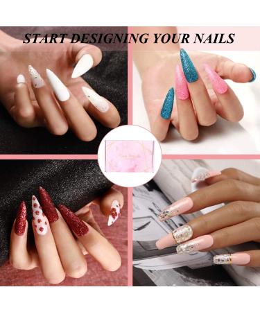 Professional Acrylic Nail Kit - 12 Glitter Colors, Liquid, Brush & Tools - DIY Manicure Set for Beginners and Salons - Buy Online on SooperMarket.com