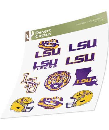 LSU Tigers Geaux State University Vinyl Sticker Decals - Laptop Water Bottle Car Scrapbook - Type 2 - Buy Online on SooperMarket.com