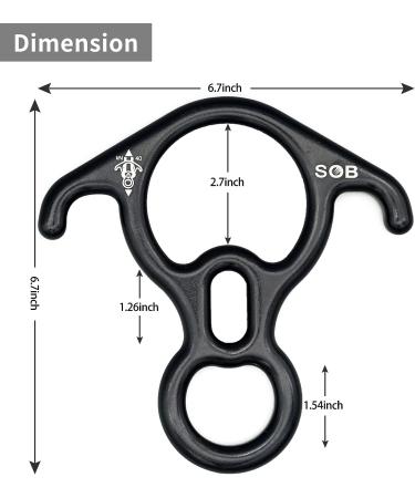40KN Rescue Figure 8 Descender - Rock Climbing Belay Rappel Equipment - Buy Online on SooperMarket.com