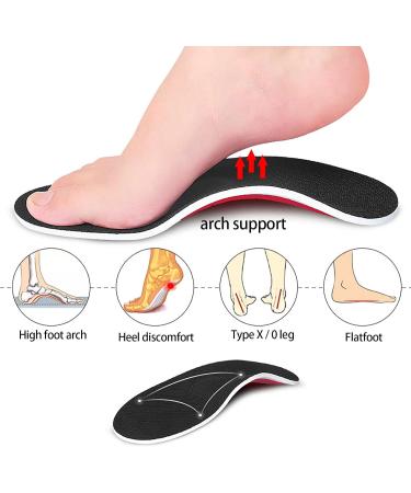 Orthotic Insoles for Heel Pain Relief - Comfortable Plantar Fasciitis Support for Men & Women - Black Orthopedic Insoles for Flat Feet - Buy Online on SooperMarket.com
