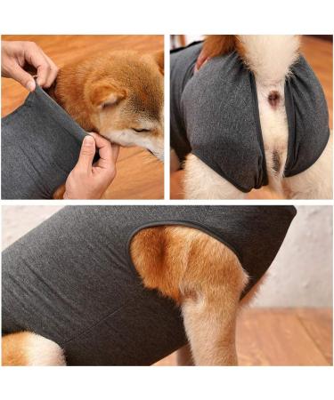 Heywean Dog Recovery Suit - Post-Surgery Wound Protection for Dogs | Professional Medical Shirt | Gray | Size L (1 Pack) - Buy Online on SooperMarket.com