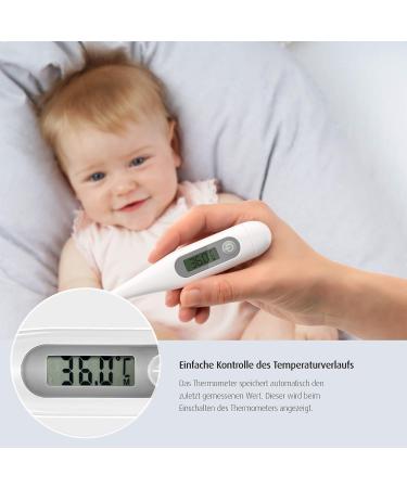 Reer ClassicTemp Digital Fever Thermometer - Fast 20s Measurement Gold-Plated Tip Family Use | International Shipping Available - Buy Online on SooperMarket.com