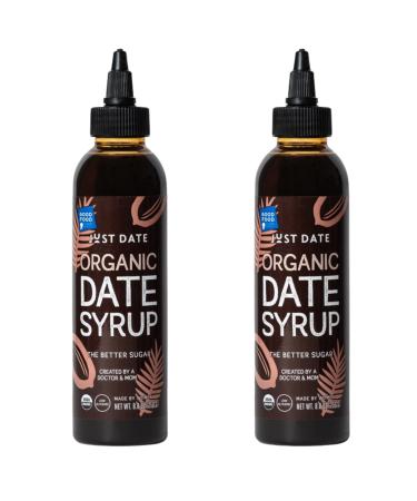 Just Date Syrup: Award-Winning Organic Date Syrup I Two 8.8 OZ Squeeze Bottles I Low-Glycemic, Vegan, Paleo | 1 Ingredient : 100% Organic Medjool Dates