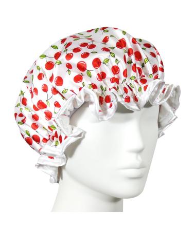 Kella Milla Trendy Satin Shower Cap - Cherries