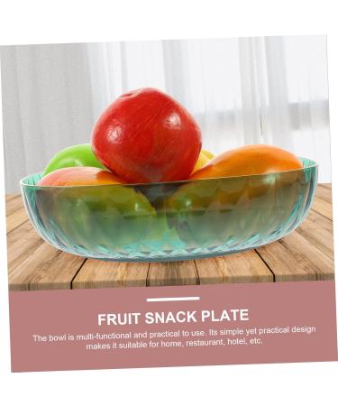 COOLHIYA Fruit Tray Glass Food Container Food Tray Terrarium nut Serving Tray Dessert Bowl Salad Bowl Counter Green 23.5X23.5X6CM - Buy Online on SooperMarket.com