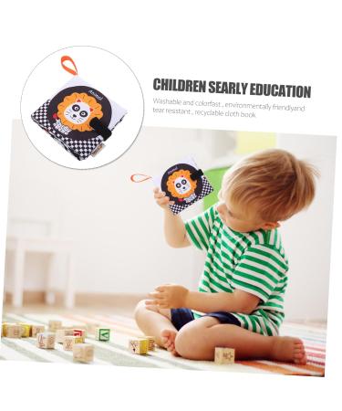 Ibasenice 4-Piece Fabric Book Set | Soft Black & White Learning Toys for Babies & Toddlers | Peach Skin Baby Books - Buy Online on SooperMarket.com
