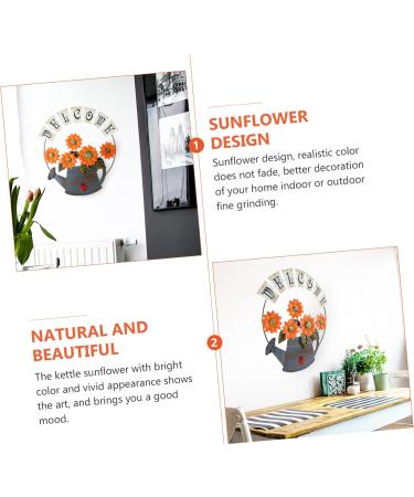 ABOOFAN Pendant Office Decor Welcome Wall Hanging Sign Wall Hanging Decor Front Door 3d Ornament 42X36CM Orange - Buy Online on SooperMarket.com