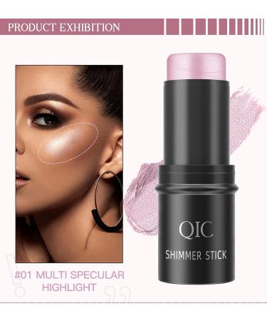 Go Ho Pink Highlighter Makeup Stick - Waterproof & Long-lasting 3D Wonder Stick for Daily Wear - Shimmer Pink - Buy Online on SooperMarket.com