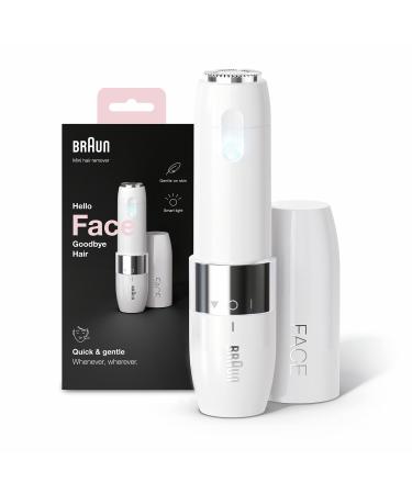 Braun Mini Hair Remover, Electric Facial Hair Removal for Women, Quick & Gentle, Finishing Touch for Upper Lips, Chin & Cheeks, for Easier Makeup Application, Ideal for On-the-Go, with Smartlight